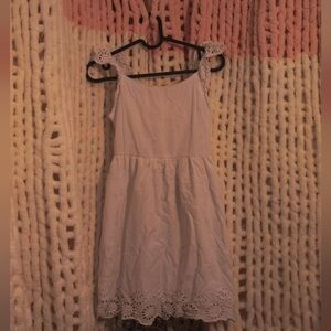 Charming White Eyelet Kids Dress